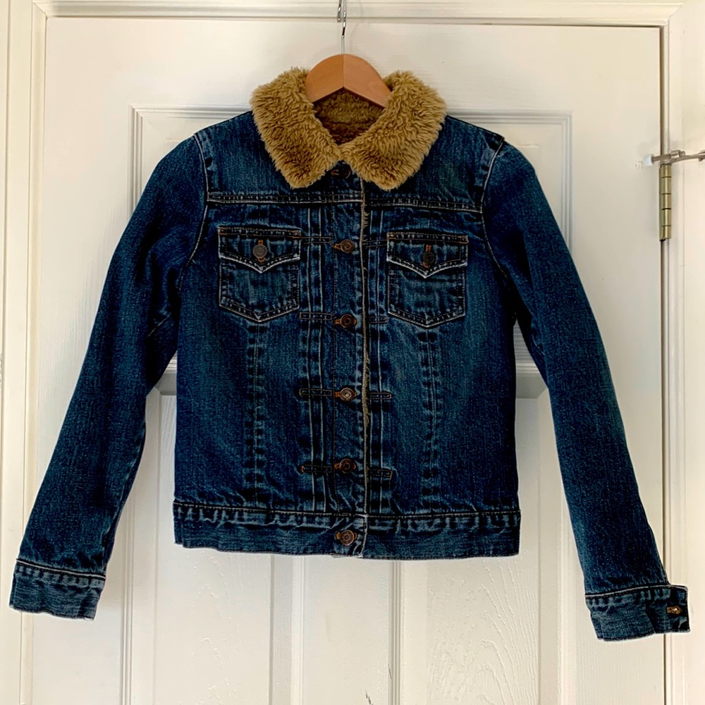 Vintage GAP Faux Fur Lined Denim Jacket